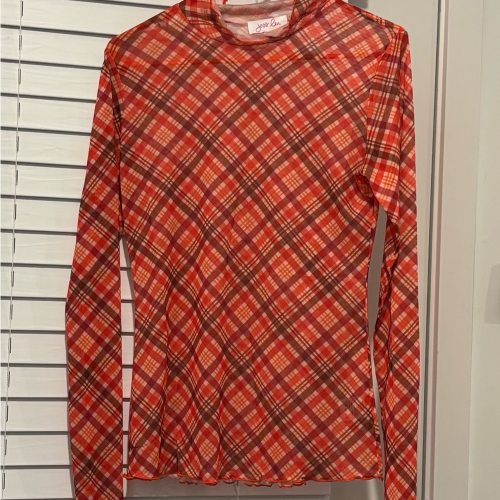 Plaid Long Sleeve Top